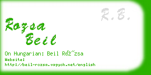 rozsa beil business card